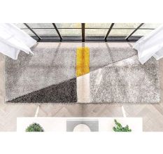 Modern Handcrafted Geometric Dining Rug